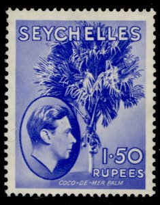 SEYCHELLES GVI SG147, 1r 50 ultramarine, LH MINT. Cat £48. CHALKY