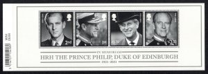 MS4532a 2021 HRH The Prince Philip miniature sheet barcode UNMOUNTED MINT/MNH