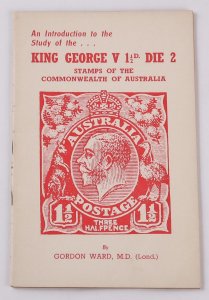 Australia KGV 1½d Die II by Gordon Ward, pub Orlo-Smith c1930.