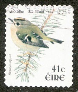 Scarce 2002 Ireland Éire - Sc #1396 Goldcrest 41c - Used bird postage stamp