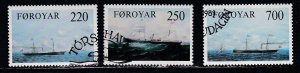 Faroe Islands # 90-92, Cargo Ships, Used, 1/2 Cat