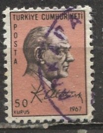 Turkey 1967: Sc. # 1756; Used Single Stamp