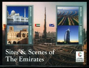 MARSHALL ISLANDS 2022 SITES & SCENES OF THE EMIRATES SHEET  MINT NH 