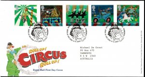 Great Britain 2002 Circus FDC
