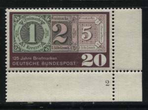 Germany 933       Plate Number Single Stamp