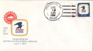 #1396 GA, Gillsville 7-1-71 USPS FDC