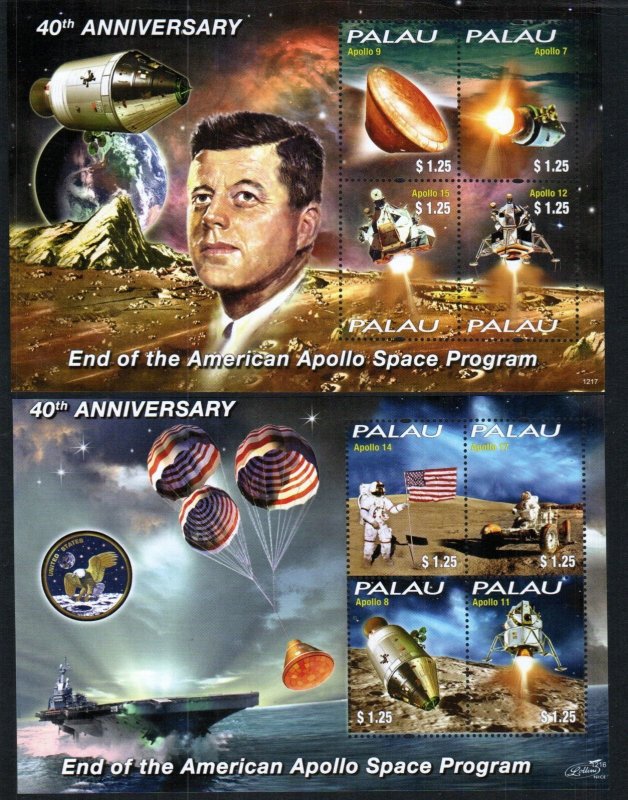 Palau Stamp 1106-1107  - End of Apollo Space missions