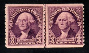 Scott 721...3c George Washington MINT NH  LINE PAIR 1932⭐⭐⭐⭐⭐