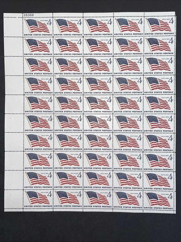 1959 sheet, 49 star Flag issue Sc# 1132 