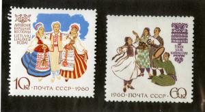 RUSSIA 2416-7 MNH SCV $1.25 BIN $.75