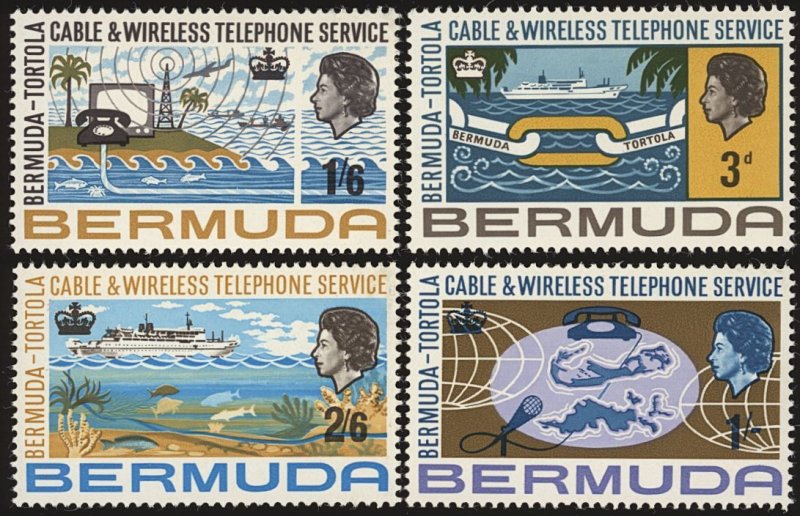 BERMUDA Sc 214-17 VF/MLH - 1967 Communications Issue Complete Set-Fresh