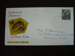 Postal History - New Zealand - Scott# 391 - First Day Cover