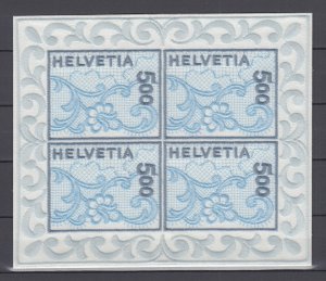 Switzerland 2000 Embroidery Stamp Sheet Sc1075-Mi1726 MNH