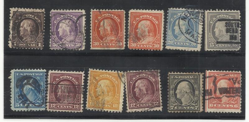 504//518 Used F/VF Washington-Franklins