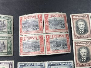 SOUTHERN RHODESIA # 56-63-MINT/NEVER HINGED--COMPLETE SET OF BLOCKS OF 4--1940