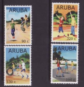 Aruba-Sc#624-7- id5-unused NH set-Children at play-2019-