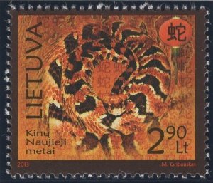 Lithuania 2013 MNH Sc 991 2.90 l Year of the Snake
