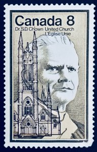 Canada #662 8¢ S.D. Chown United Church (1975). Unused. NG