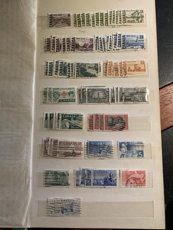 STAMP STATION PERTH: Canada Stockbook from 1870 to 1972 Used Cat. Value $1500+