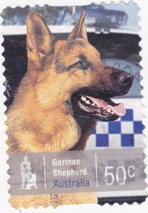 Australia -2008 Working Dogs German Shepherd -50c used 