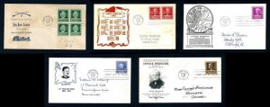 # 874 to 878 First Day Covers addressed and cacheted 1940