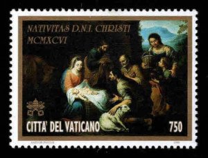 VATICAN Scott 1019 MNH** 1996 Christmas stamp