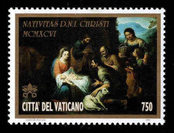 VATICAN Scott 1019 MNH** 1996 Christmas stamp