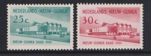 Netherlands  New Guinea  #41-42  MNH 1961 council building