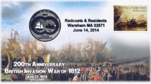 2014 Redcoats and Residents, Warhead British Invasion, Pictorial Postmark