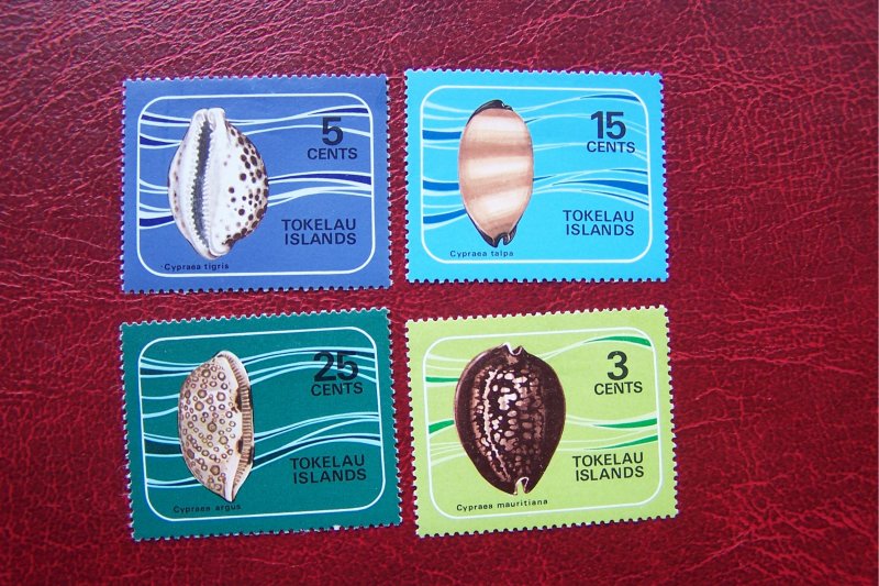 Tokelau 1974 MNH Shell Sc # 41/44