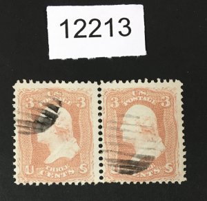 MOMEN: US STAMPS # 65 PAIR USED LOT #12213