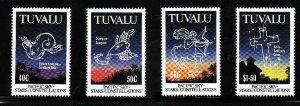 Tuvalu-Sc#586-9- id7-unused NH set-Space-Constellations-1992-