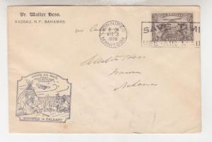 CANADA, 1930 First Flight cover, WINNIPEG-CALGARY then Nassau, Bahamas