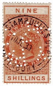 (I.B) New Zealand Revenue : Stamp Duty 9/- (1882)