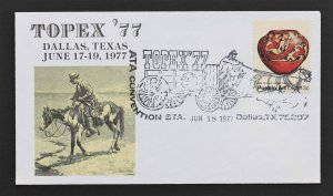 US #1709 TOPEX '77 28th Annual Exhibition Cover Canceled June 18, Dallas TX