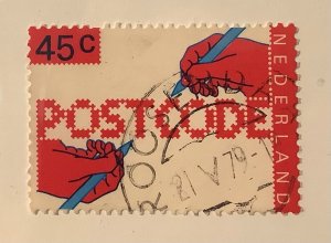 Netherlands 1978  Scott 575 used - 45c,  Introduction of new Postal Code