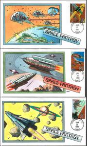 US Collins FDC SC#2741-2745 Space Fantasy