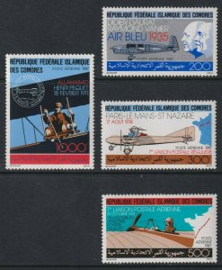 Sc# C179 / C182 Comoro Islands 1987 Airmail History Expo set MNH CV $20.00