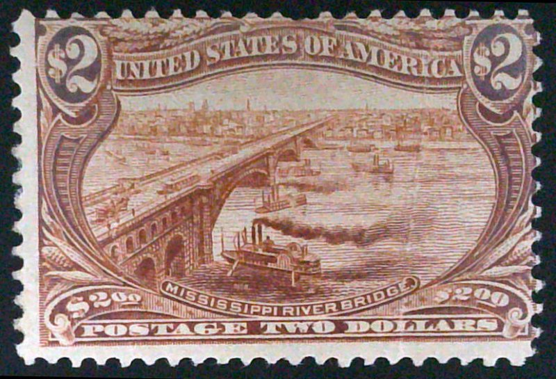 US Scott #293 - $2 Trans-Mississippi - Orange Brown - MNH - VG - 1898