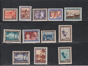 Indonesia Mixture of Early Stamps, Starting with # 1, Mint NH