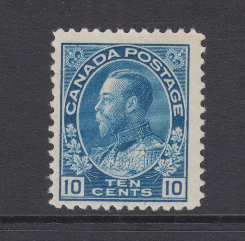 Canada Sc 117 MLH. 1922 10c blue KGV Admiral, Wet Print