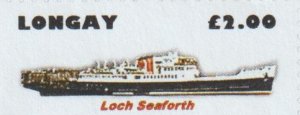 LONGAY, British Local - 2009 - S.S. Loch Seaforth - Imperf  Single MNH Stamp