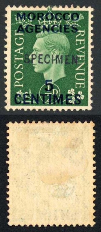 Morocco Agencies SG230s 1/2d Opt SPECIMEN (toned)