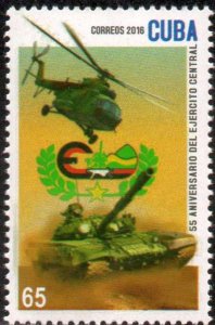 CUBA Sc# 5782  CENTRAL ARMY armed forces  2016  MNH mint