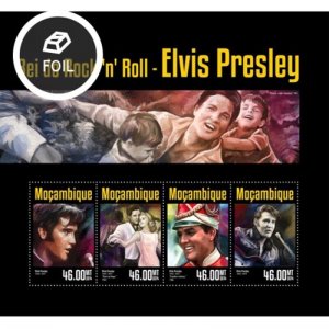 Mozambique - 2014 Elvis Presley - 4 Stamp Sheet -   - 13A-1546