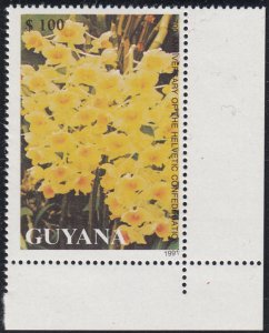 Guyana 1991 MNH Sc #2410 $100 Orchid