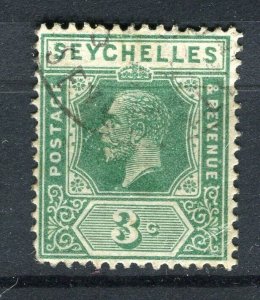 SEYCHELLES; 1920s early GV issue fine used Shade of 3c. value