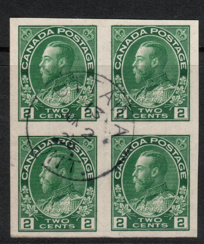 Canada #137 Extra Fine Used Block With Ideal June 2 1925 CDS Cancel