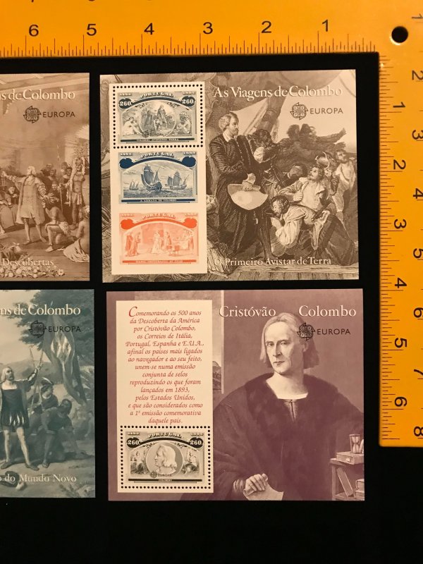 Portugal 1918-23 Columbus Souvenir Sheets, set of 6