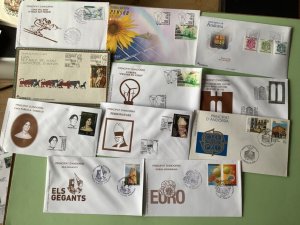 Andorra postal covers  10 items Ref A2220